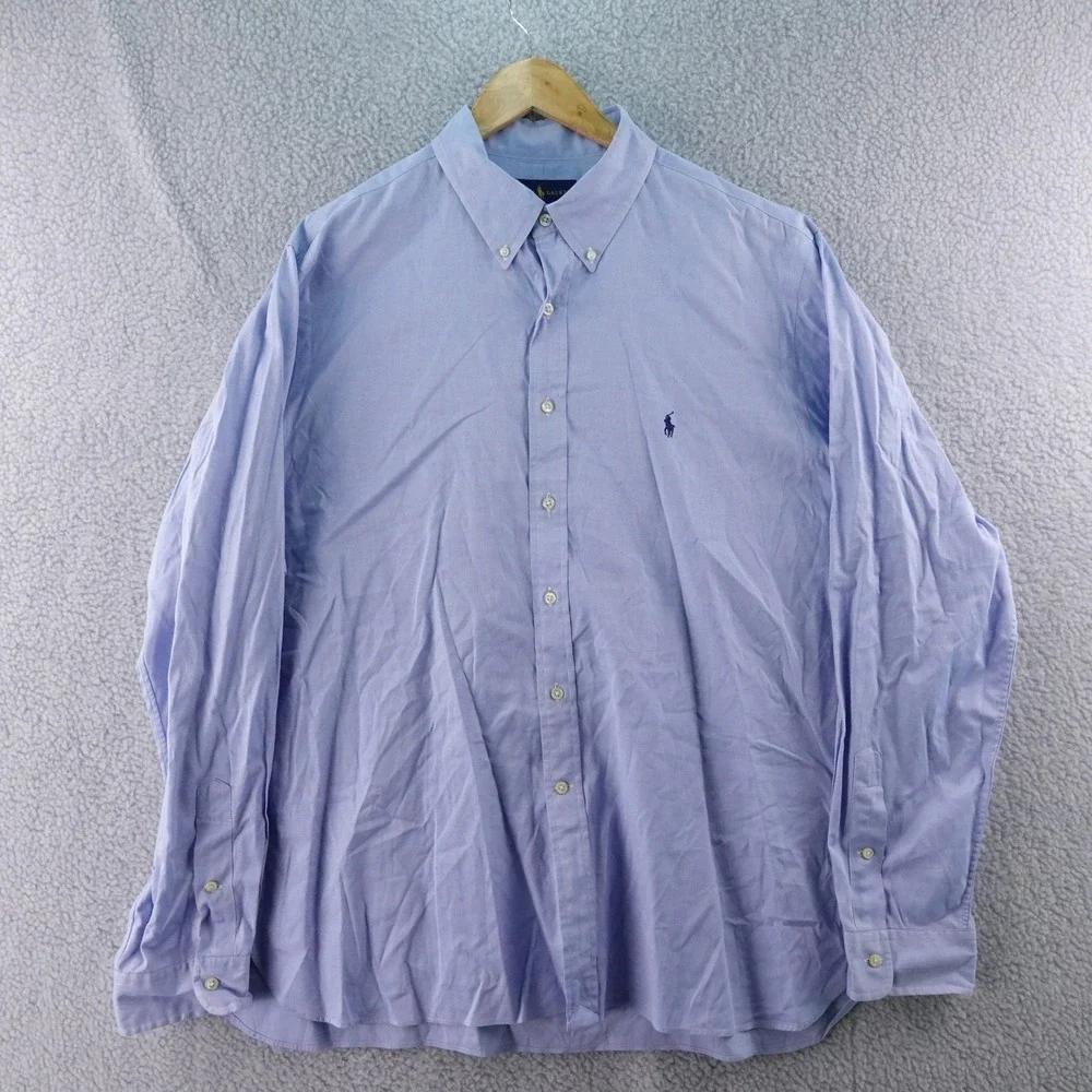 Ralph Lauren Men's Button Down‎ Shirt Long Sleeve Blue Size 18-46 Classic Fit
